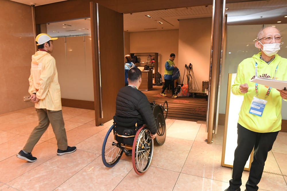 車いすランナー対応